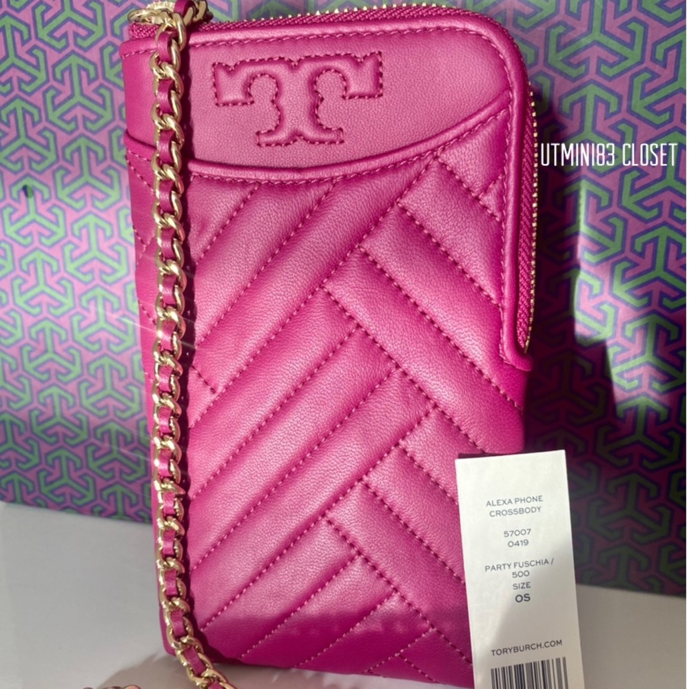 🍀💜NEW💜Tory Burch Alexa Phone Crossbody bag/shoulder bag/leather